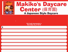 Tablet Screenshot of makikosdaycare.com